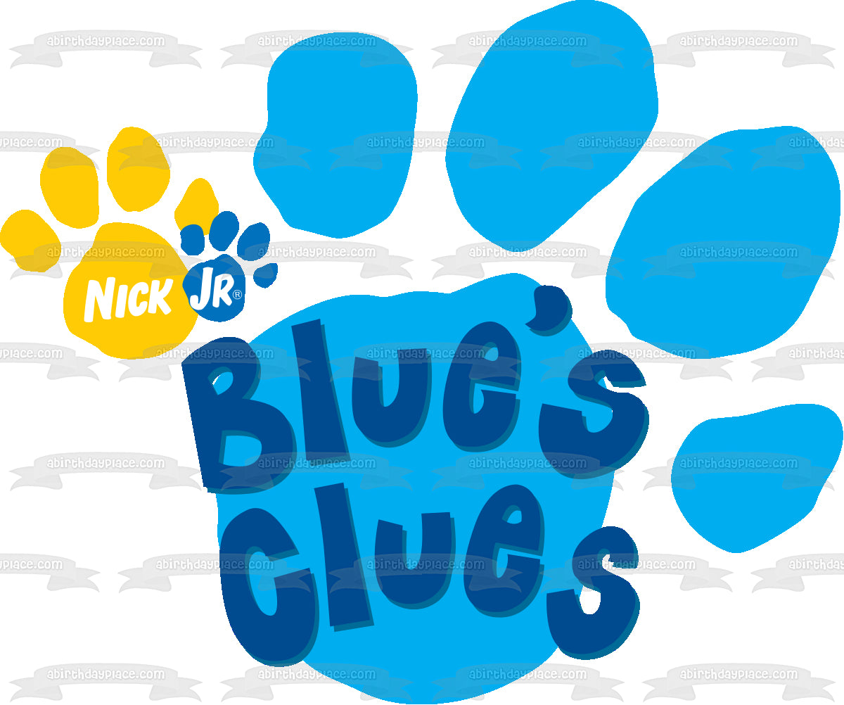 nick-jr-blue-s-clues-paw-print-logo-blues-clues-and-you-edible-cake-t-a-birthday-place for Free Printable Blues Clues Paw Print Nick Jr Blue's Clues Paw Print Logo Blues Clues and You! Edible Cake T – A Birthday Place for Free Printable Blues Clues Paw Print