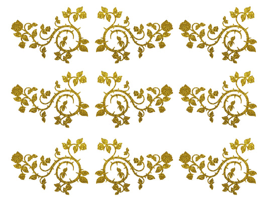 Descendants Inspired Gold Sparkle Edible Cake Topper Image Strips ABPID50820