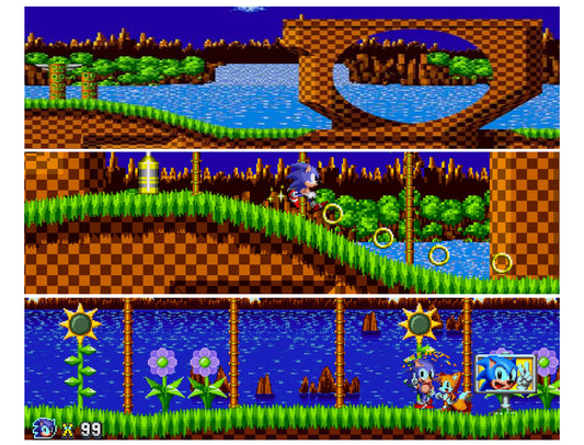 Sonic the Hedgehog 3 Classic Game Edible Cake Topper Image Strips ABPID50821