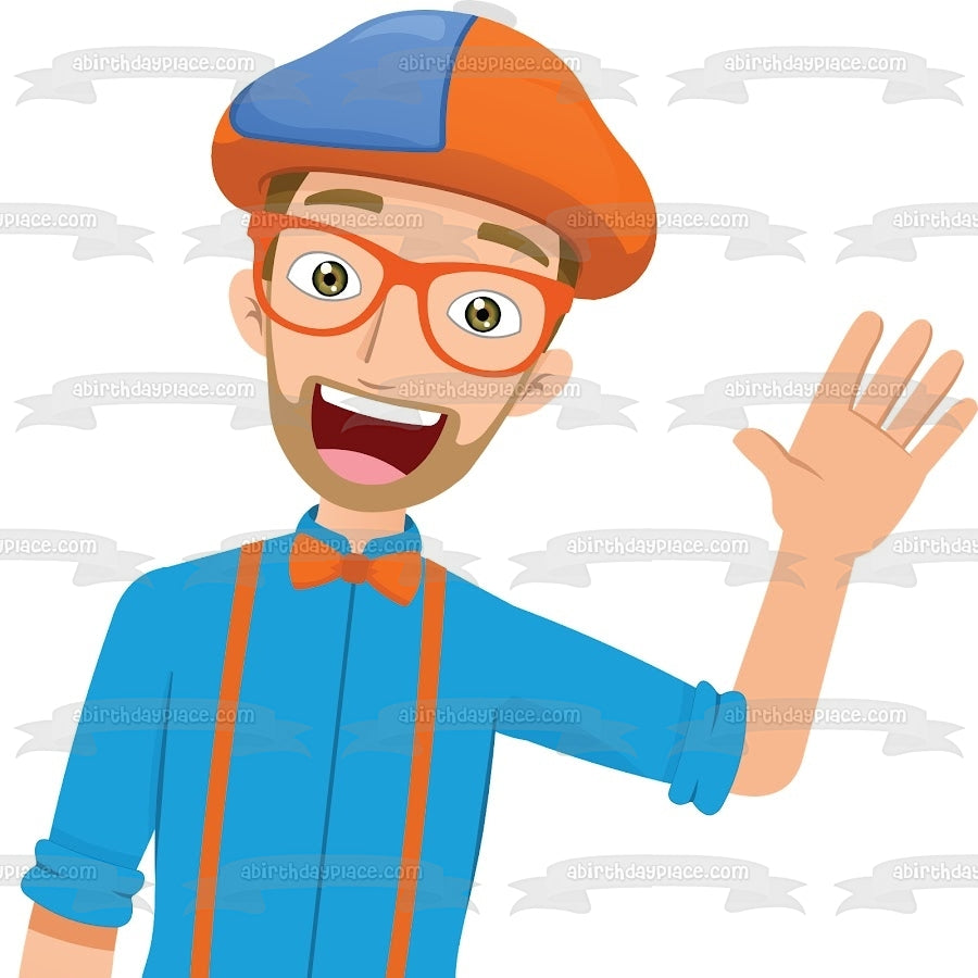 blippi-youtube-youtuber-bowtie-edible-cake-topper-image-abpid50825-a-birthday-place for Free Printable Blippi Cake Topper Blippi Youtube Youtuber Bowtie Edible Cake Topper Image ABPID50825 – A Birthday Place for Free Printable Blippi Cake Topper