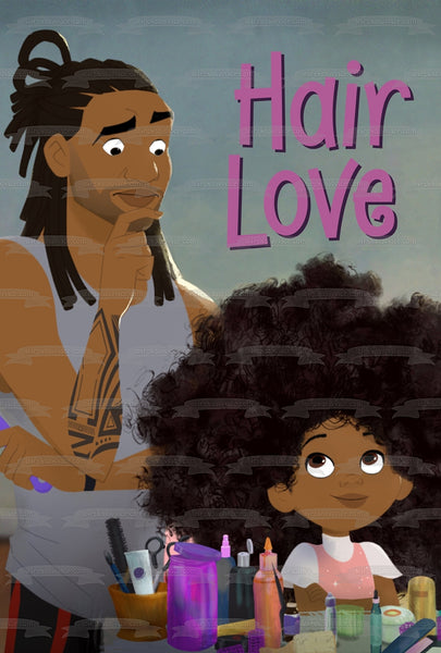 Hair Love Zuri Daddy Edible Cake Topper Image ABPID51037