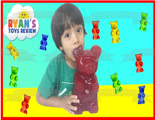 Ryan's World Toy Review Gummy Bears Ryan Edible Cake Topper Image ABPID51042