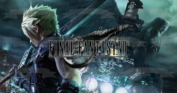 Final Fantasy VII (7) Cloud Strife Sword Edible Cake Topper Image ABPID51117
