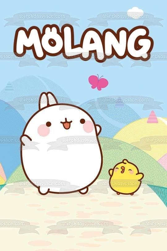 Adorno comestible para tarta Molang y Piu Piu Imagen ABPID51160 