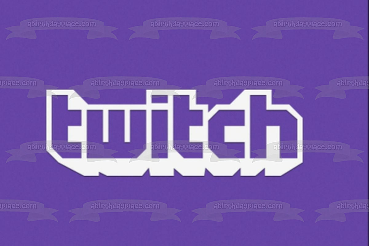 Imagen comestible para decoración de tarta con el logotipo de Twitch ABPID51317 