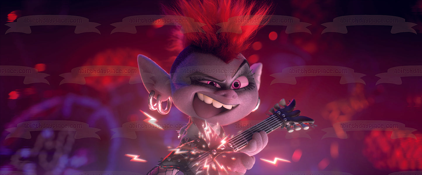 Trolls World Tour Queen Barb Edible Cake Topper Image ABPID51321