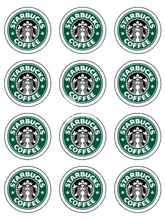 Starbucks Coffee Logo Edible Cupcake Topper Images ABPID51347