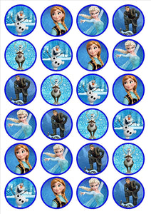 Disney-Pixar Frozen 2 Elsa Anna Olaf Kristoff Edible Cupcake Topper Images ABPID51385