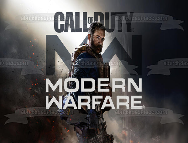 Call of Duty: Modern Warfare Logo Captain Price Edible Cake Topper Image ABPID51740