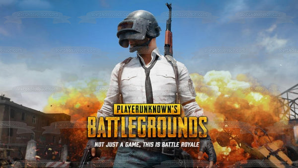 Playerunknowns Battlegrounds Pubg Battle Royale Edible Cake Topper Image ABPID51790