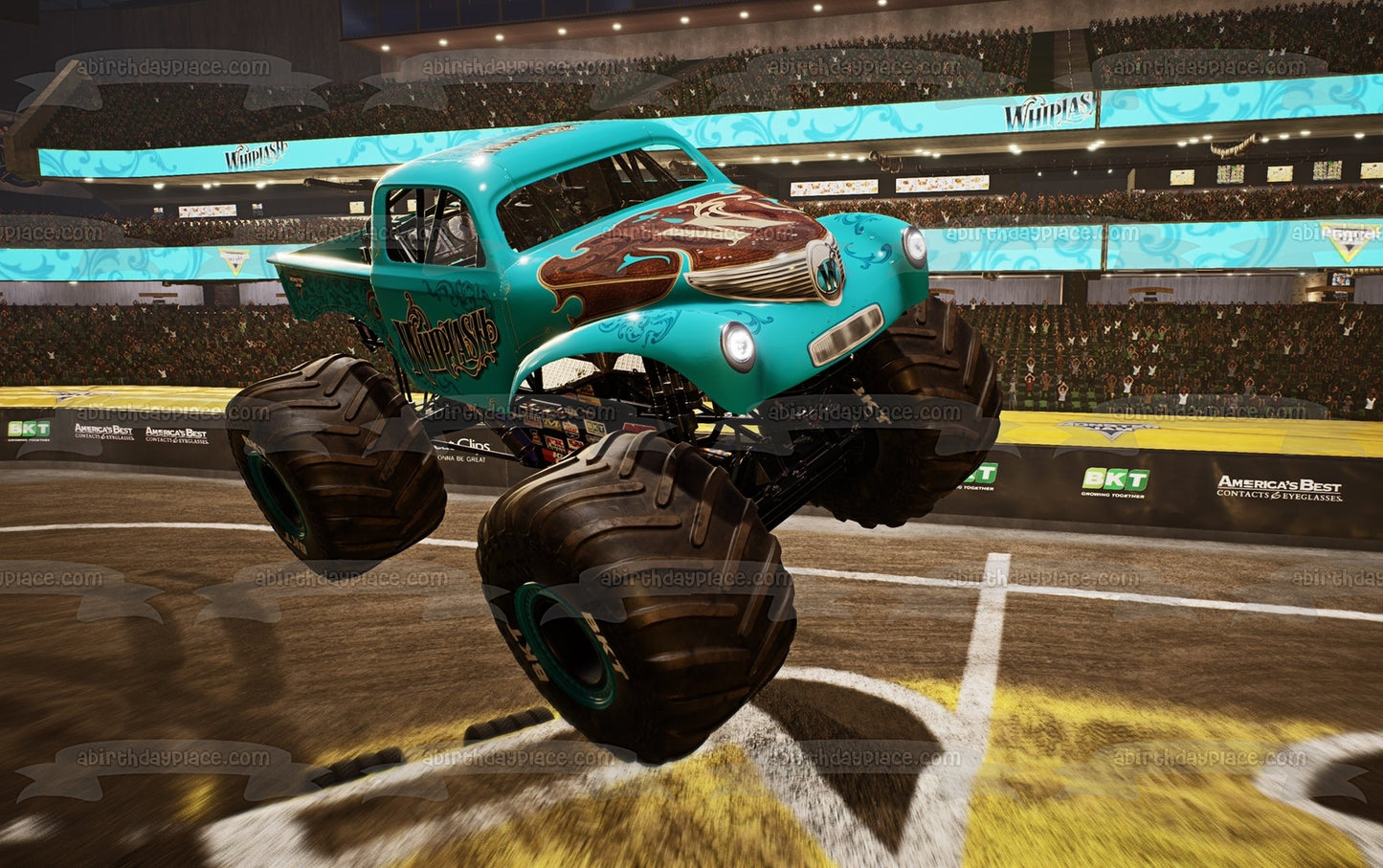 Monster Jam Steel Titans Whiplash Edible Cake Topper Image ABPID51911