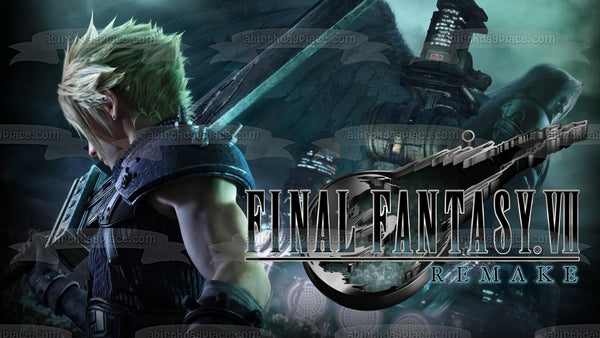 Final Fantasy 7 Remake Cloud Strife Edible Cake Topper Image ABPID51927
