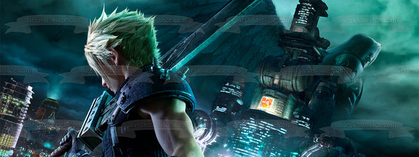Final Fantasy 7 Remake Cloud Strife Edible Cake Topper Image ABPID51928