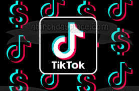 Tik Tok Logo Dollar Signs Edible Cake Topper Image ABPID51986