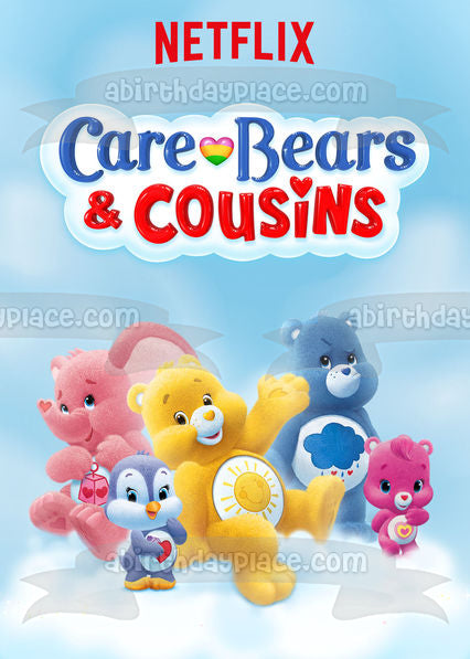 Care Bears and Cousins Grumpy Bear Funshine Bear Lotsa Heart Elephant Edible Cake Topper Image ABPID52006