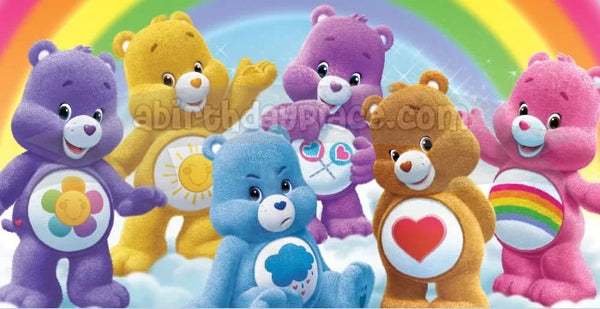 Care Bears and Cousins Funshine Bear Grumpy Bear Share Bear Harmony Bear Edible Cake Topper Image ABPID52007