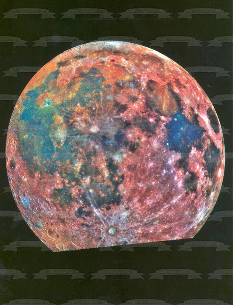 Nasa Retrospective Moon Solar System Edible Cake Topper Image ABPID52058