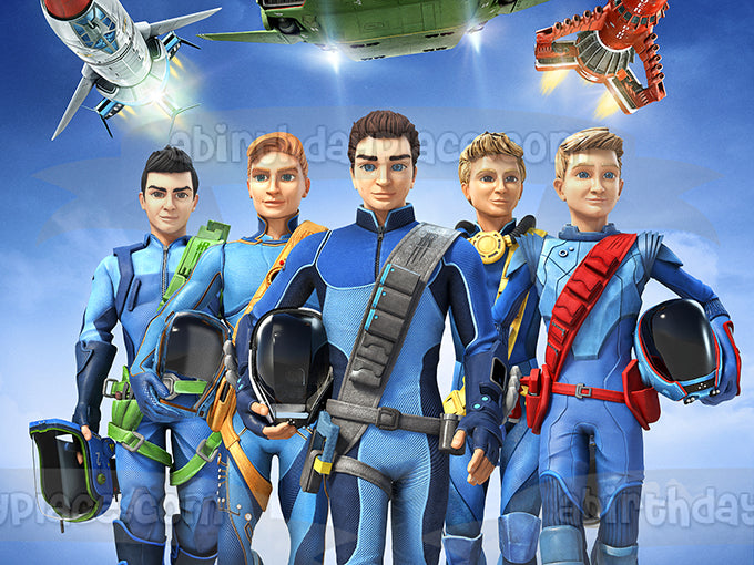 Thunderbirds Are Go Virgil Gordon Scott Alan John Edible Cake Topper Image ABPID52095
