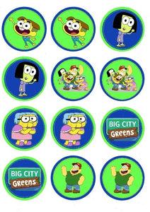 Big City Greens Cricket Tilly Alice Bill Edible Cupcake Topper Images ABPID52110