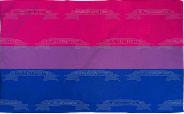 Bisexual Flag Michael Page Pink Blue Purple Bi Edible Cake Topper Image ABPID52207