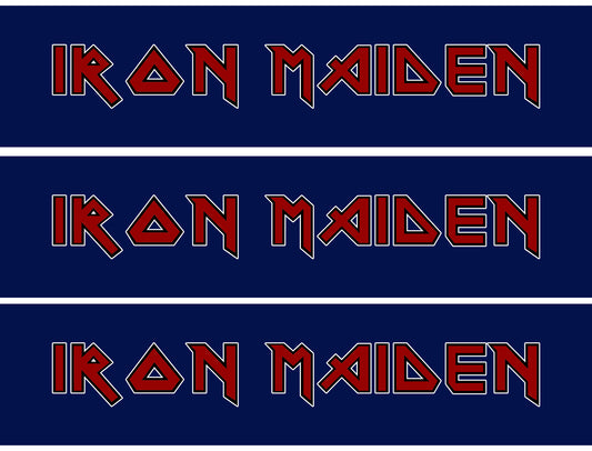 Iron Maiden Strips Metal Music 70s 80s Hardcore London Uk Music Birthday Edible Cake Topper Image Strips ABPID52226