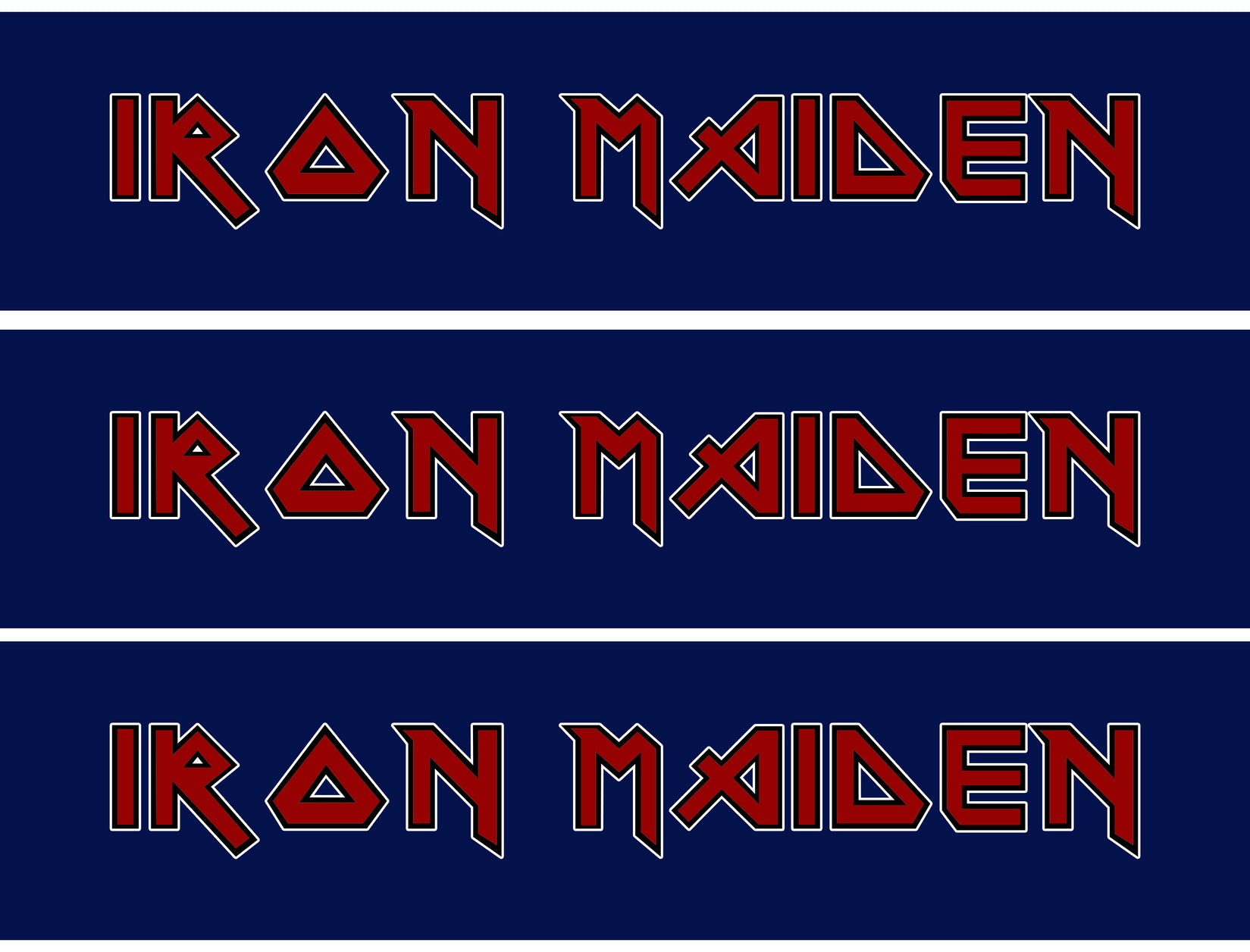 Iron Maiden Strips Metal Music 70s 80s Hardcore London Uk Music Birthday Edible Cake Topper Image Strips ABPID52226