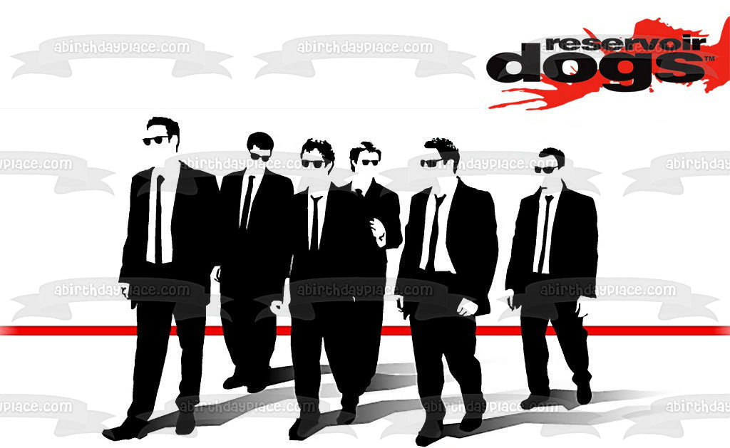 Reservoir Dogs Black and White Gangster Movie Edible Cake Topper Image ABPID52315