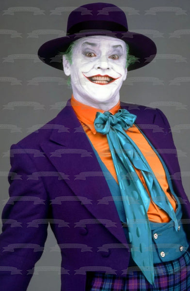 Joker Jack Nicholson Batman Villain DC Comic Movie Edible Cake Topper Image ABPID52745