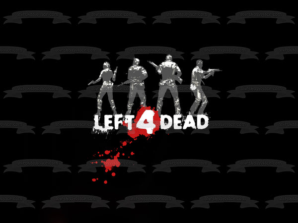 Left 4 Dead Silhouettes Bill Francis Louis Zoey Edible Cake Topper Image ABPID52747