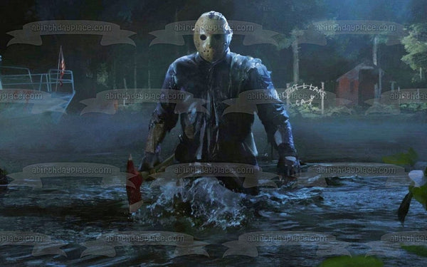 Jason Friday the 13th Classic Horror Movie Edible Cake Topper Image ABPID52782