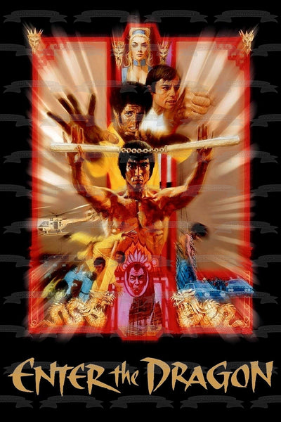 Enter the Dragon Bruce Lee Martial Arts Kung Fu Classic Film Edible Cake Topper Image ABPID52825