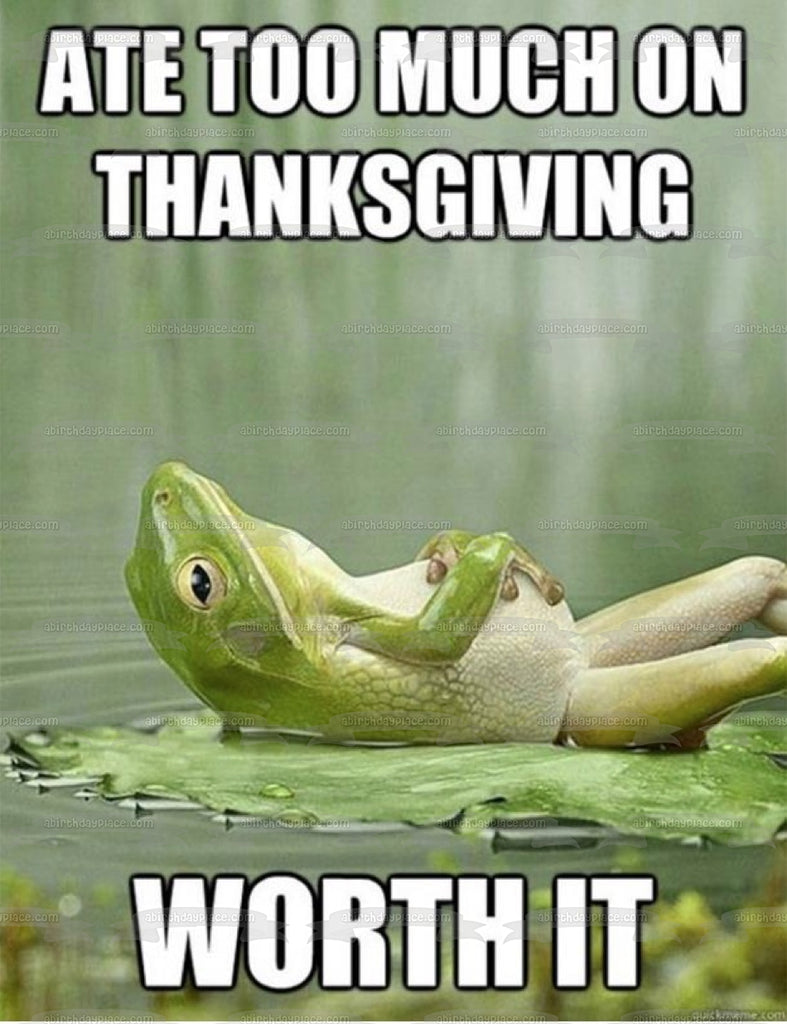 Happy Thanksgiving Meme Frog Ate Too Much On Thanksgiving Worth It Happy thanksgiving meme frog ate too much on thanksgiving worth it