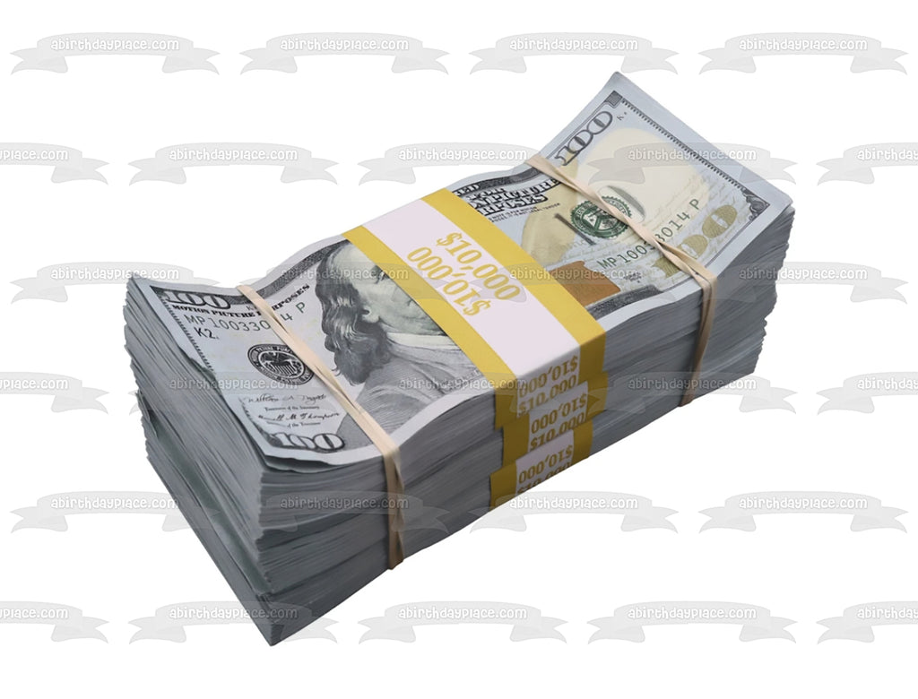 Stack of 100 Dollar Bills Cash Money Edible Cake Topper Image ABPID529 – A  Birthday Place