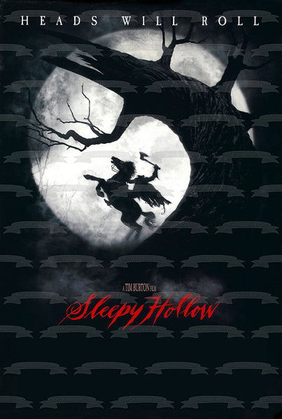 Sleepy Hollow Tim Burton Movie Poster Edible Cake Topper Image ABPID52969