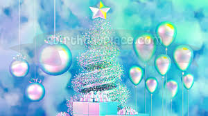 Merry Christmas Silver Christmas Tree Balloons Presents Edible Cake Topper Image ABPID53031