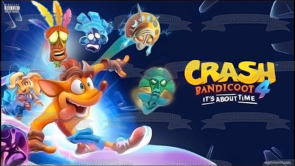 Crash Bandicoot 4: It's About Time Video Game Cover Coco Bandicoot Edible Cake Topper Image ABPID53263