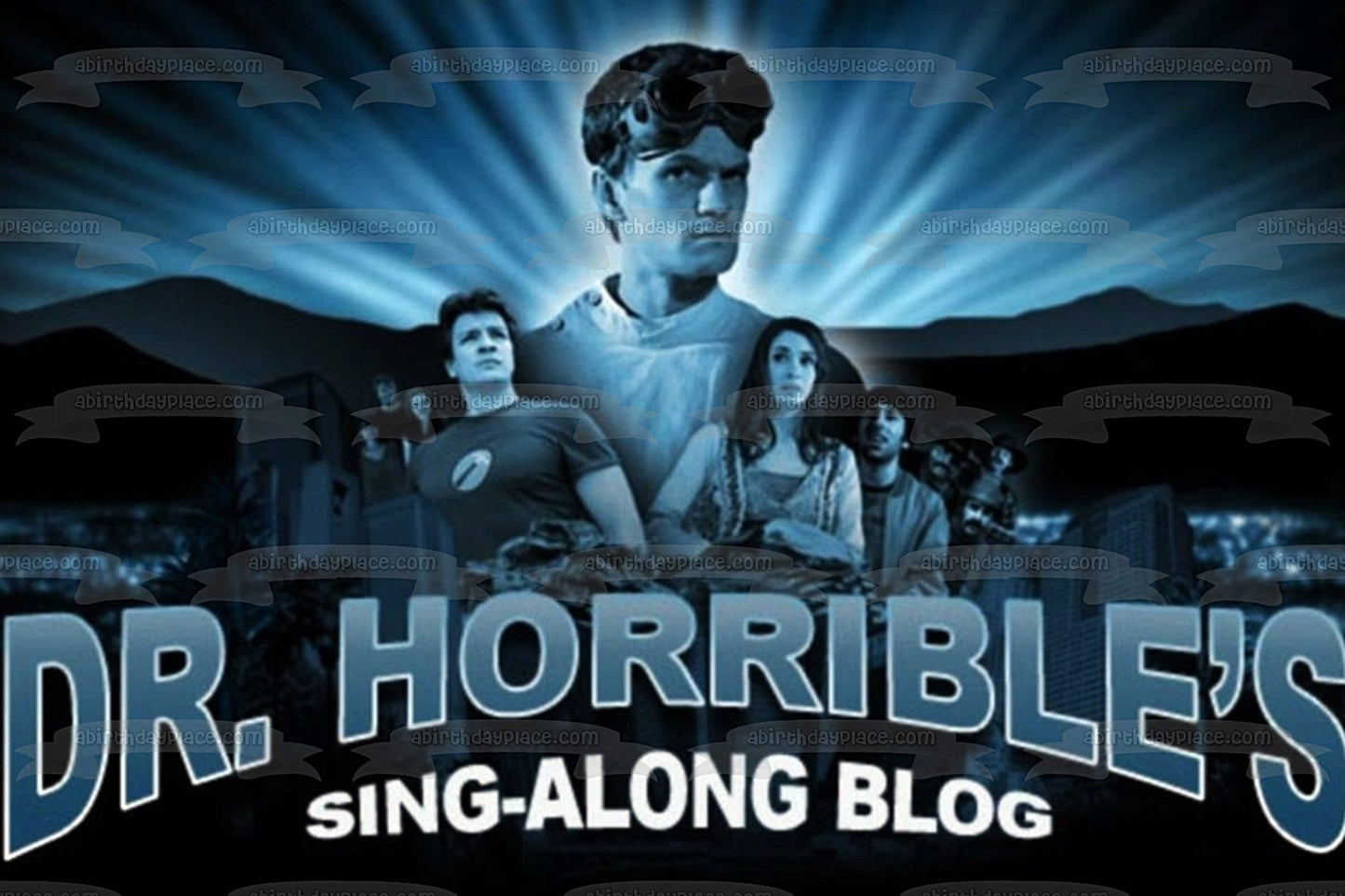 Dr. Horrible's Sing-Along Blog Musical Comedy Movie Poster Captain Hammer Edible Cake Topper Image ABPID53272
