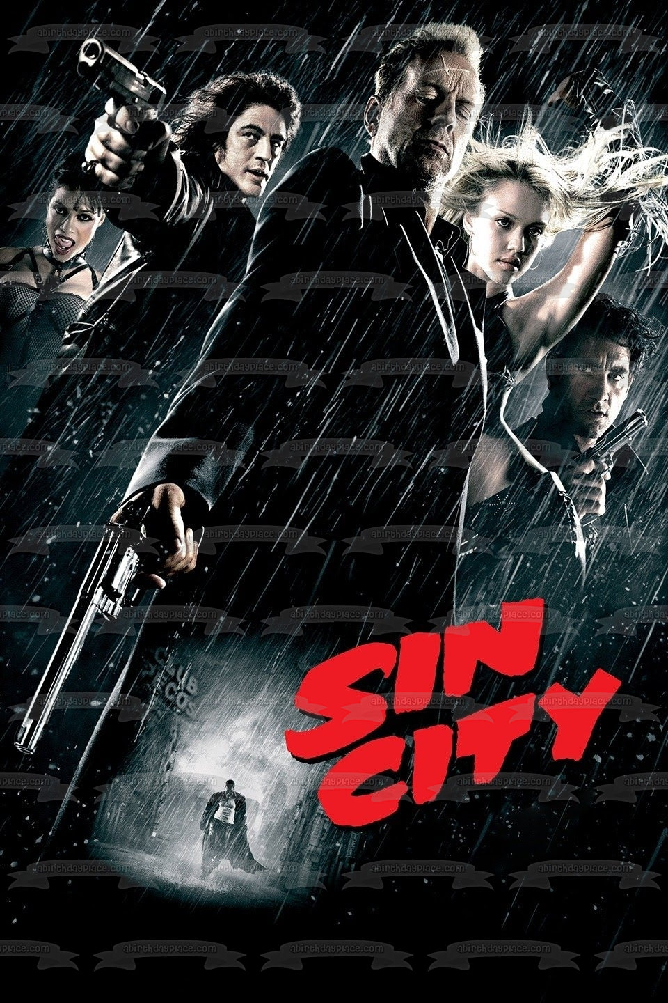 Sin City Frank Miller Comic Movie Poster Dark Horse Comics John Hartigan Edible Cake Topper Image ABPID53278