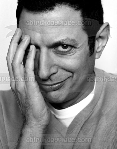 Jeff Goldblum Actor Black and White Edible Cake Topper Image ABPID53336