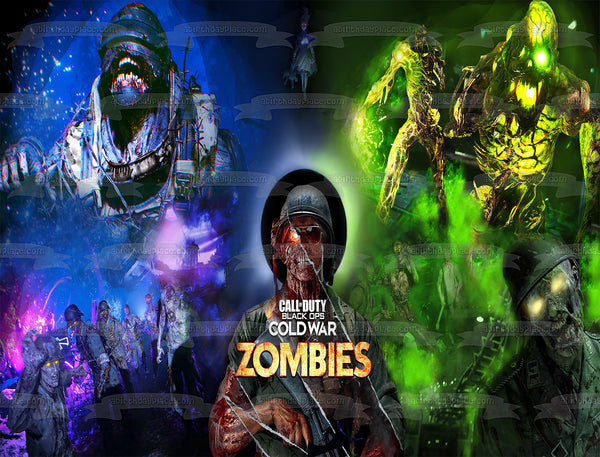 Call of Duty Black Ops Cold War Zombies Megaton Zombie Edible Cake Topper Image ABPID53366