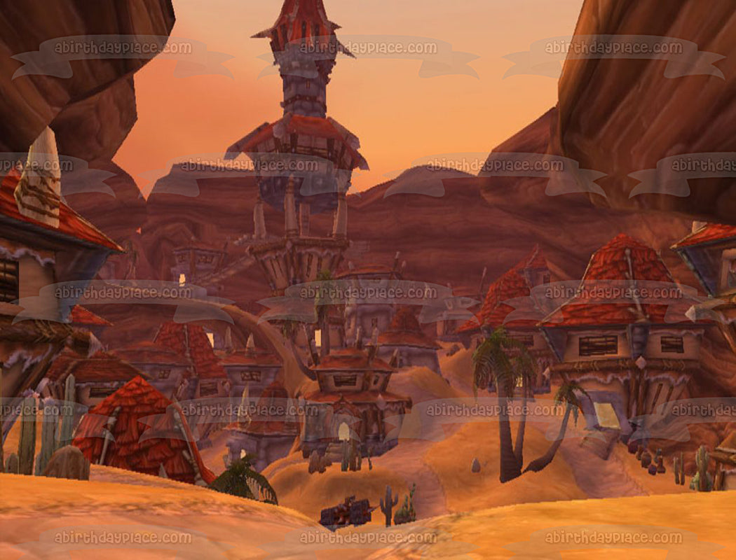 Imagen comestible para decoración de tarta de Orgrimmar clásica de World of Warcraft ABPID53393 