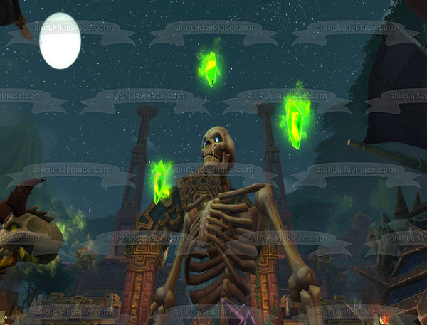 World of Warcraft Skeleton Edible Cake Topper Image ABPID53399
