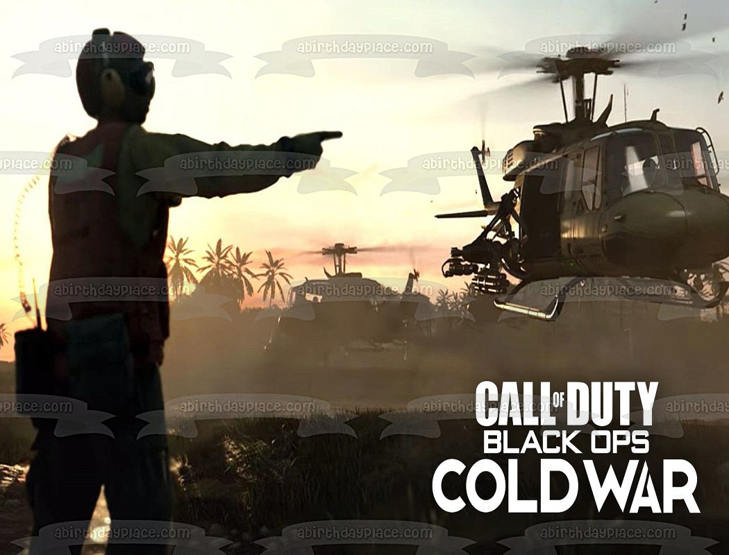 Call of Duty Black Ops Cold War Exfil Edible Cake Topper Image ABPID53406