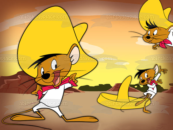 Speedy Gonzales Cartoon Character Animated TV Show Warner Brothers Looney Tunes Edible Cake Topper Image ABPID53451