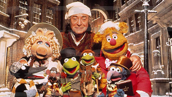 Disney The Muppet Christmas Carol Charles Dickens Classic Movie Kermit the Frog Miss Piggy Gonzo Fozzie Bear and Sam the Eagle Edible Cake Topper Image ABPID53478