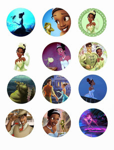 The Princess and the Frog Disney Tiana Naveen Louis 12 Count Cupcake Toppers Edible Cupcake Topper Images ABPID53492