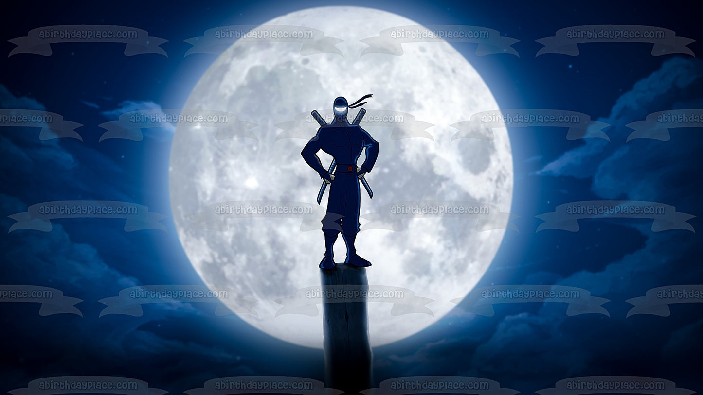 Fondo de luna ninja guerrero japonés imagen comestible para decoración de tarta ABPID53544 