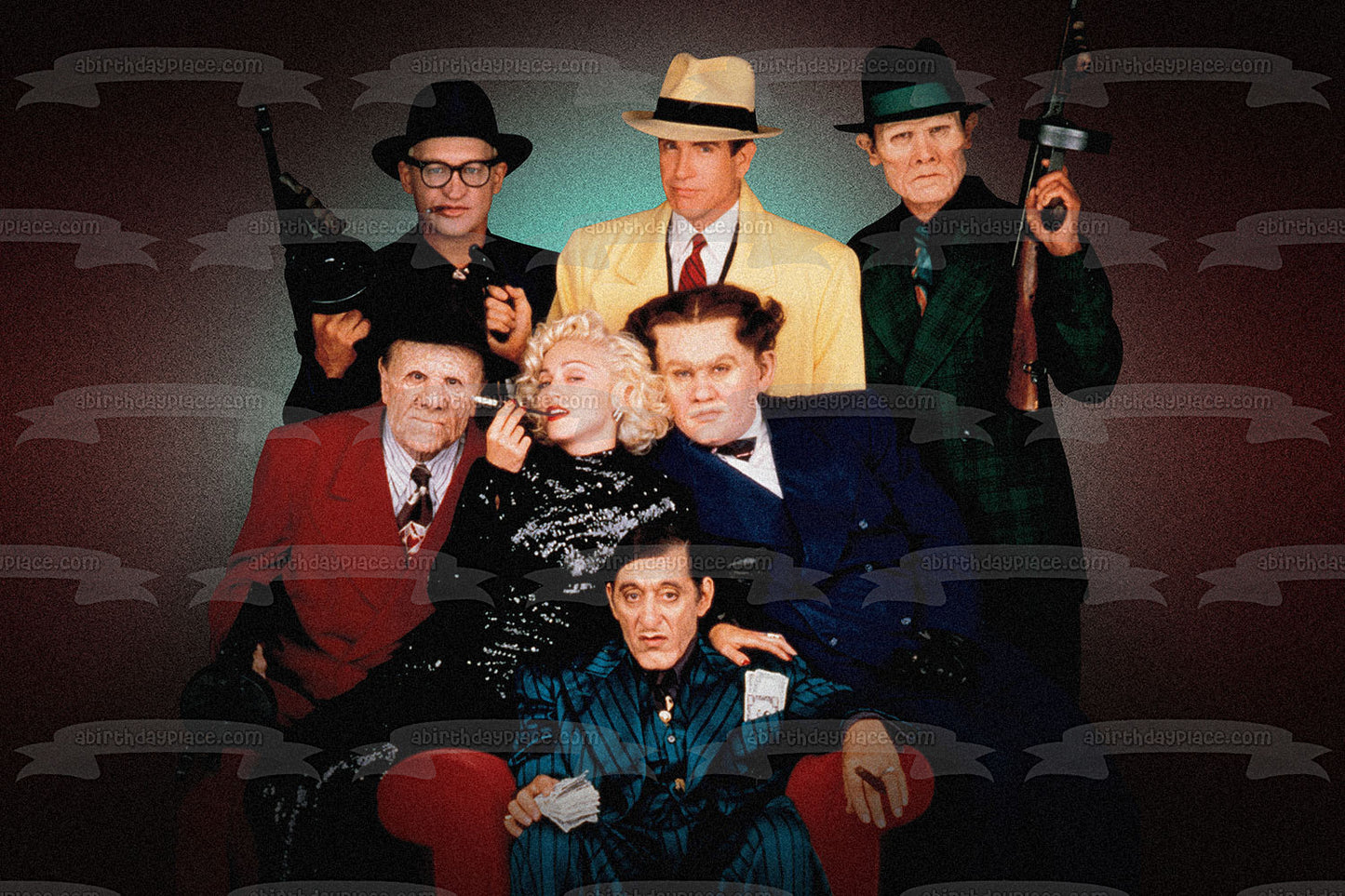 Dick Tracy Live Action Comic Book Movie Villains Edible Cake Topper Image ABPID53619