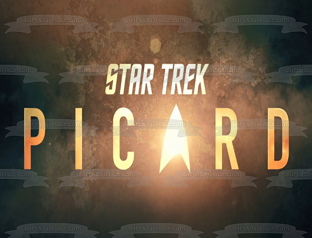 Star Trek Picard Logo Edible Cake Topper Image ABPID53652