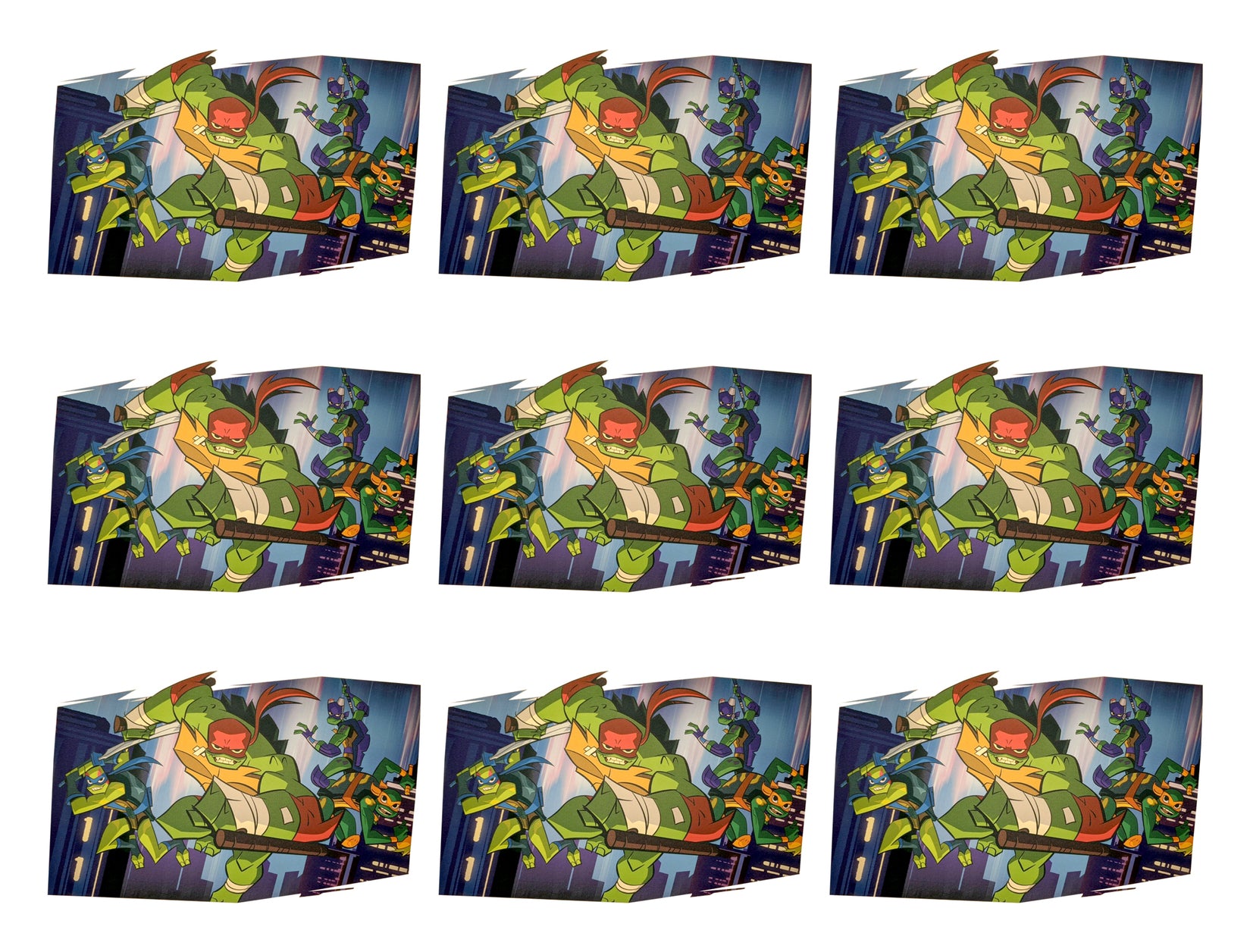 Rise of the Teenage Mutant Ninja Turtles Photocake Strips Option Edible Cake Topper Image Strips ABPID53693